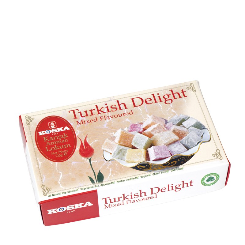 KOSKA Mixed Flavoured Turkish Delight 125G X24 ( old ) 