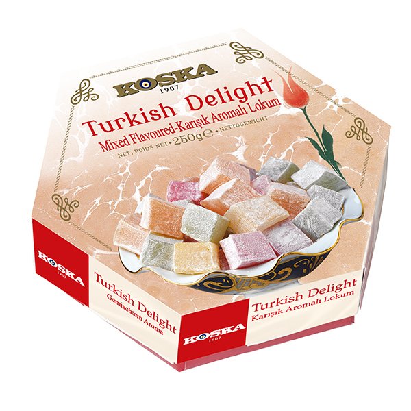 KOSKA Mixed Flavoured Turkish Delight classic 250GX12 ( old ) 